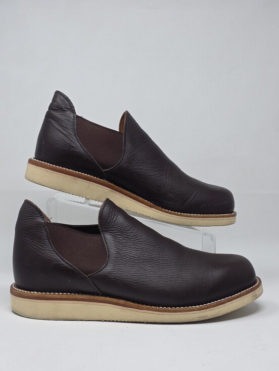 Chippewa Romeo Slip On Wedge Boots Men\'s Size 9 E Brown Made In USA Pre-owned main image 4